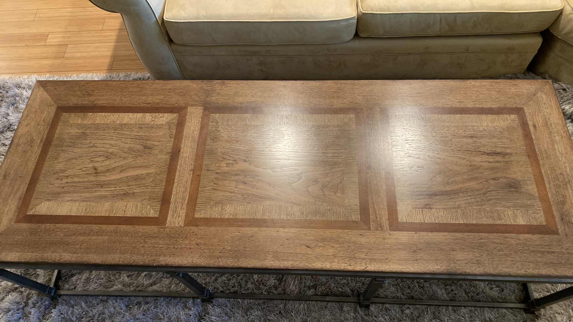 View 3 of UNIVERSAL FURNITURES IRON AND WOOD COFFEE TABLE 68 1/2“ x 25 1/2“ H 20 1/2”