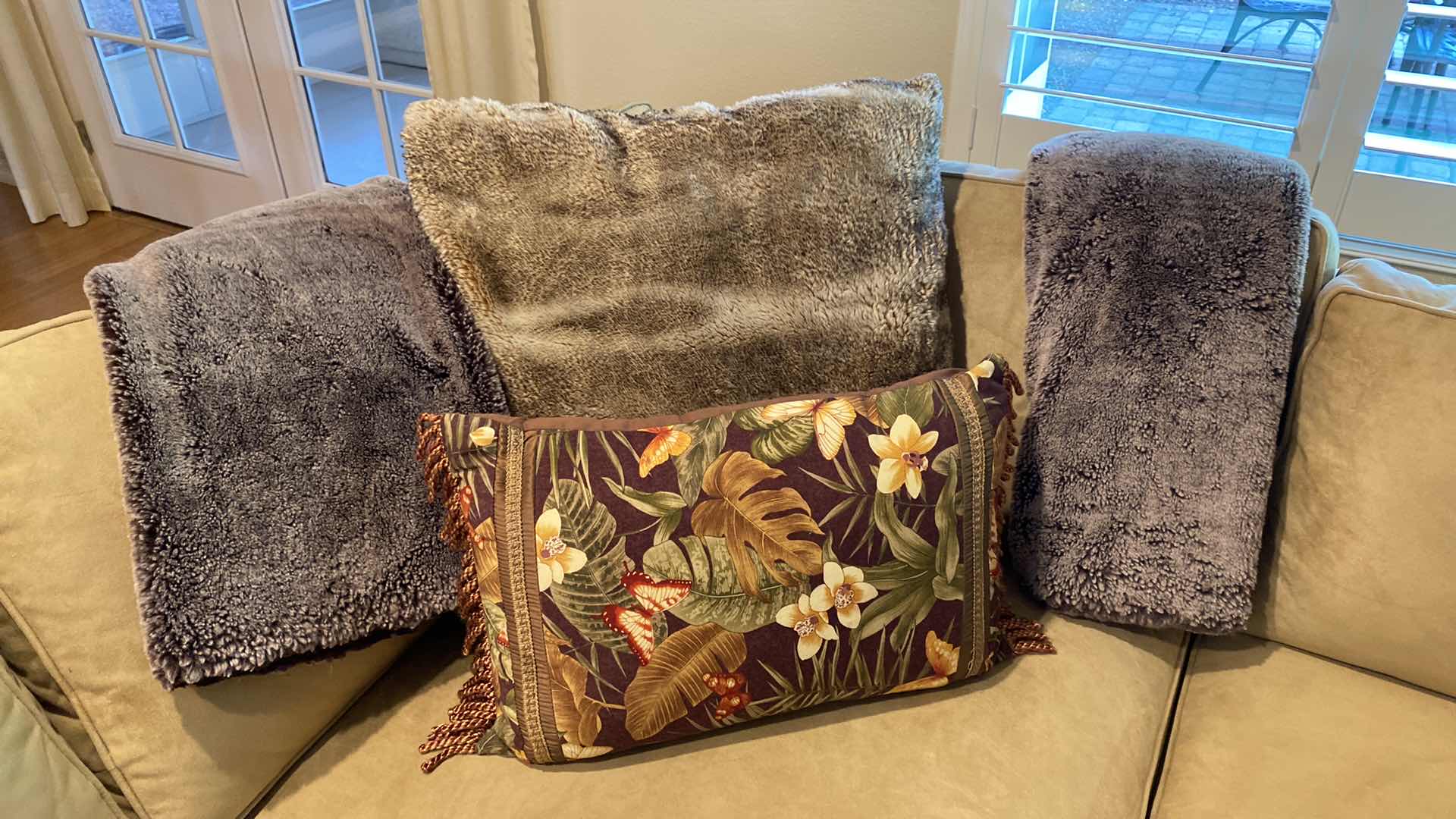 Photo 1 of PAIR OF SMALL BLANKETS AND 2 PILLOWS