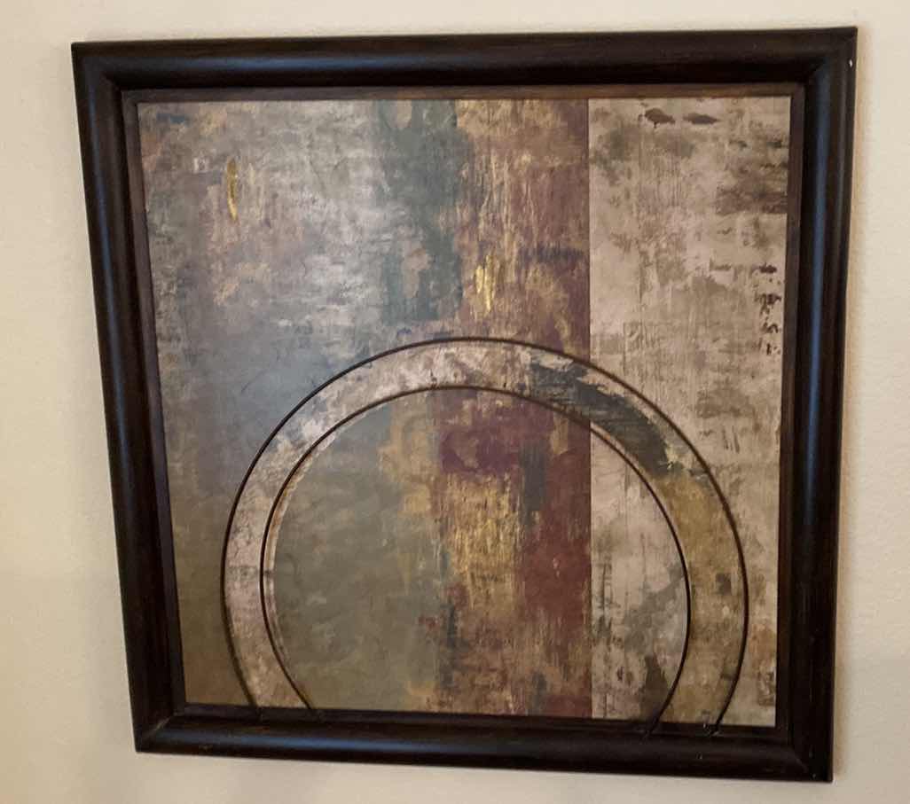 Photo 1 of METAL FRAMED GEOMETRIC ARTWORK 31” x 31”