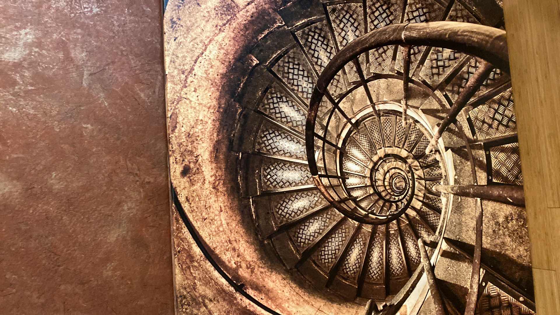 Photo 1 of WRAPPED CANVAS SPIRAL STAIRCASE ART WORK 40” x 60”