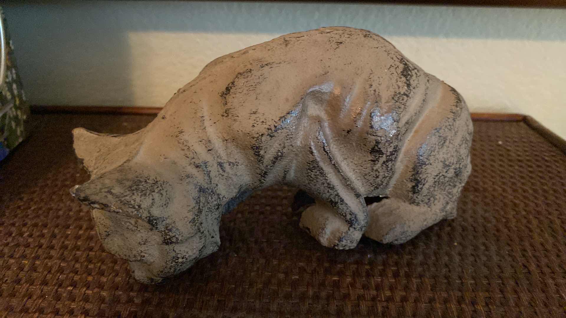 Photo 1 of STORAGE BOX 11 1/2” x 8 1/2” H 6” AND METAL CAT 8” x 4”