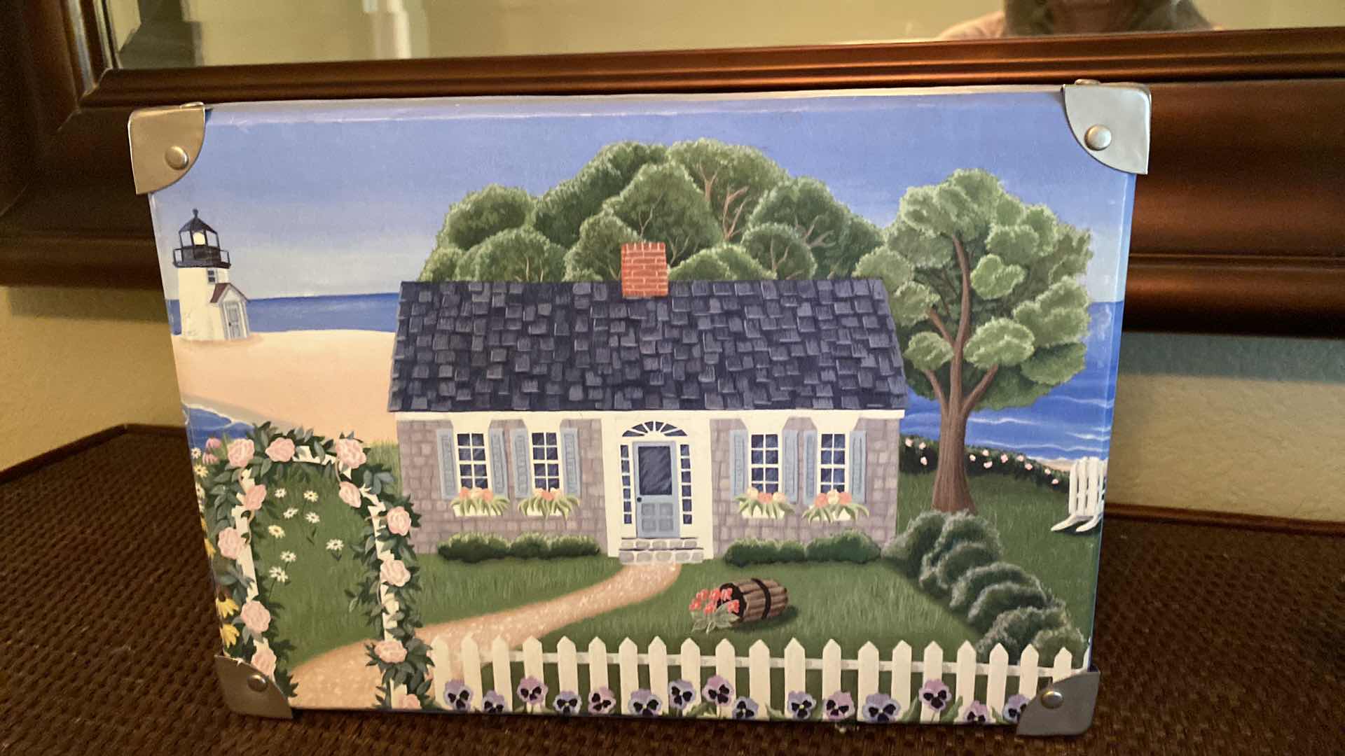 Photo 2 of STORAGE BOX 11 1/2” x 8 1/2” H 6” AND METAL CAT 8” x 4”