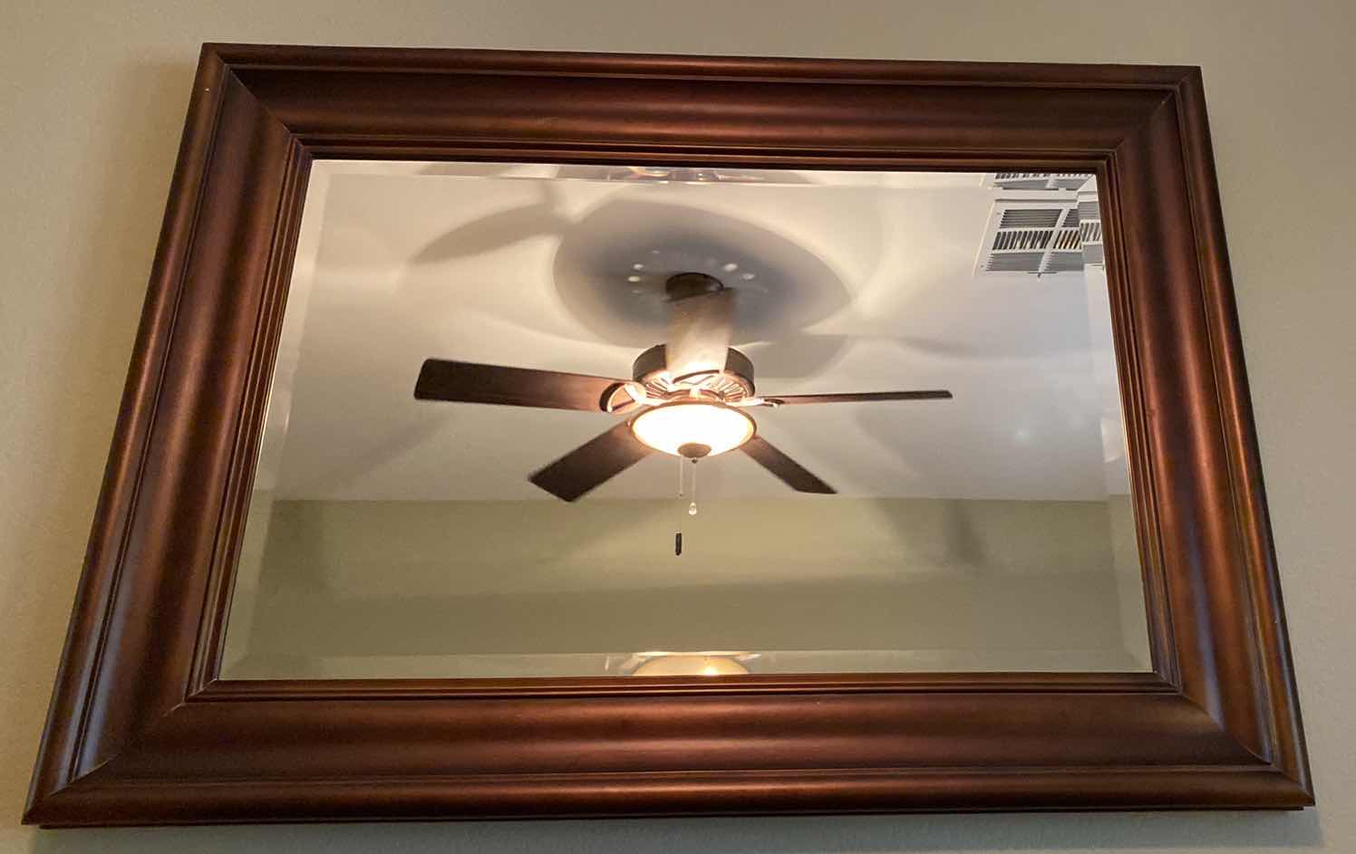 Photo 1 of WOOD COPPER COLOR FRAMED BEVELED MIRROR 45“ x 33“