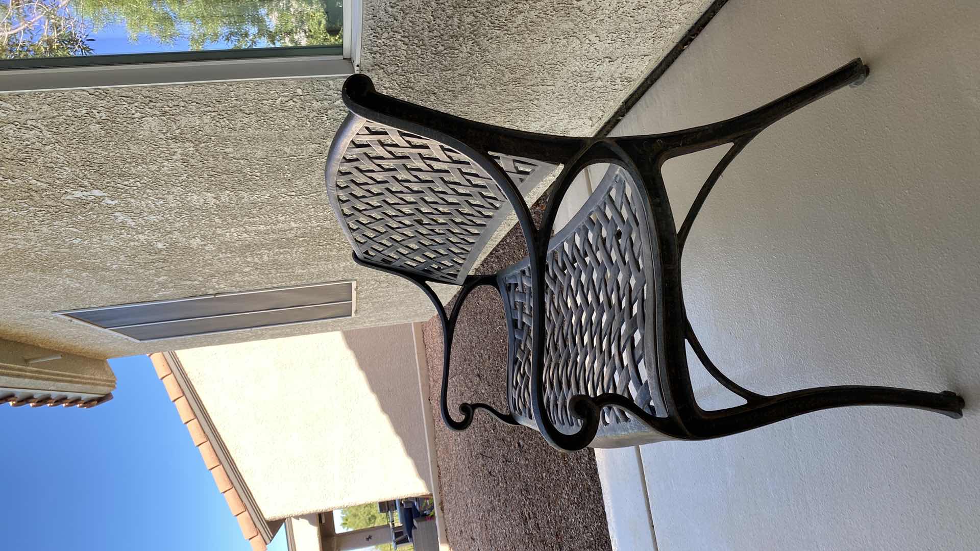 Photo 1 of BASKETWEAVE ALUMINUM OUTDOOR BENCH 41“ x 22“ H 33”