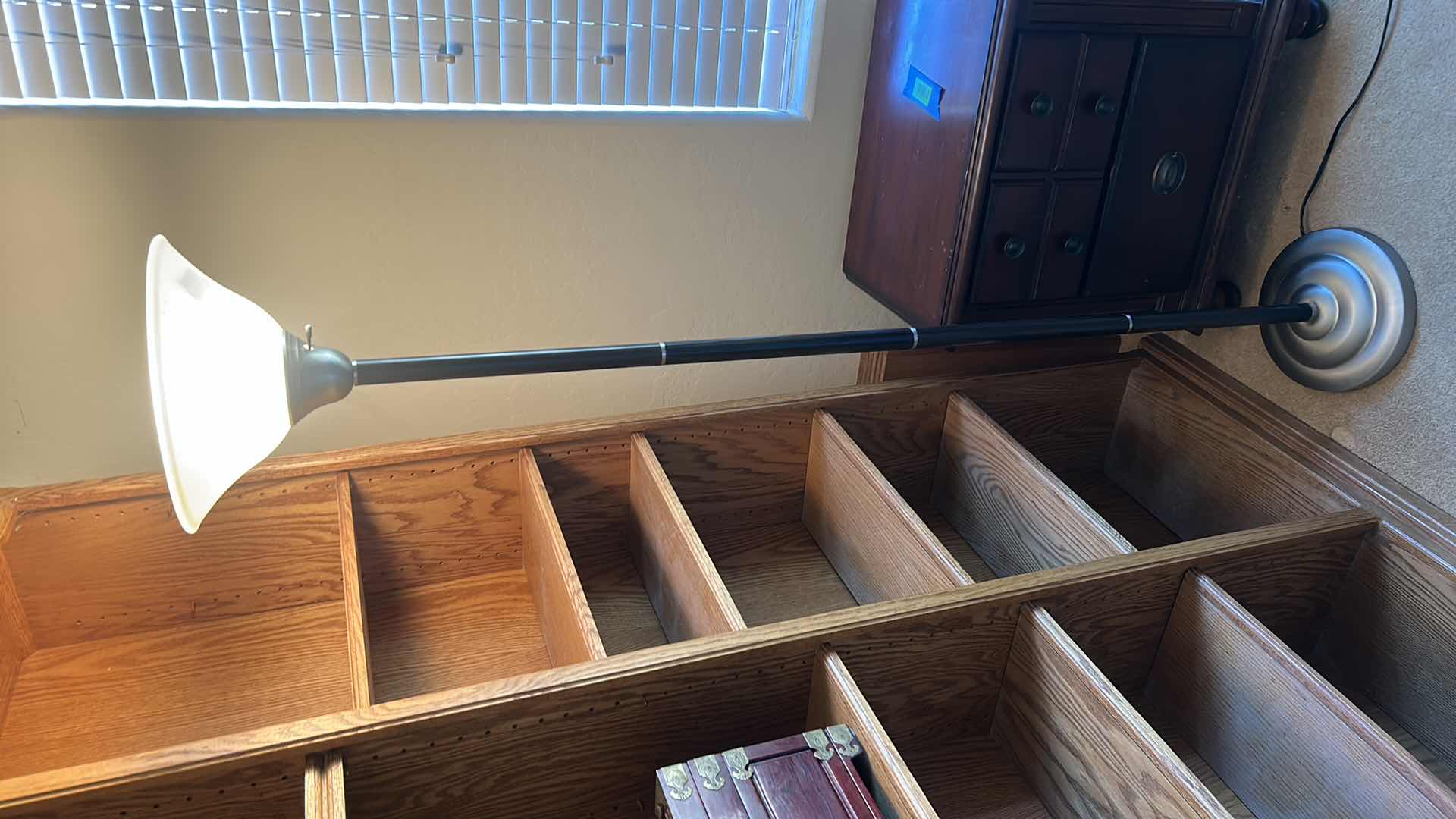 Photo 1 of BLACK AND CHROME 6’ FLOOR LAMP