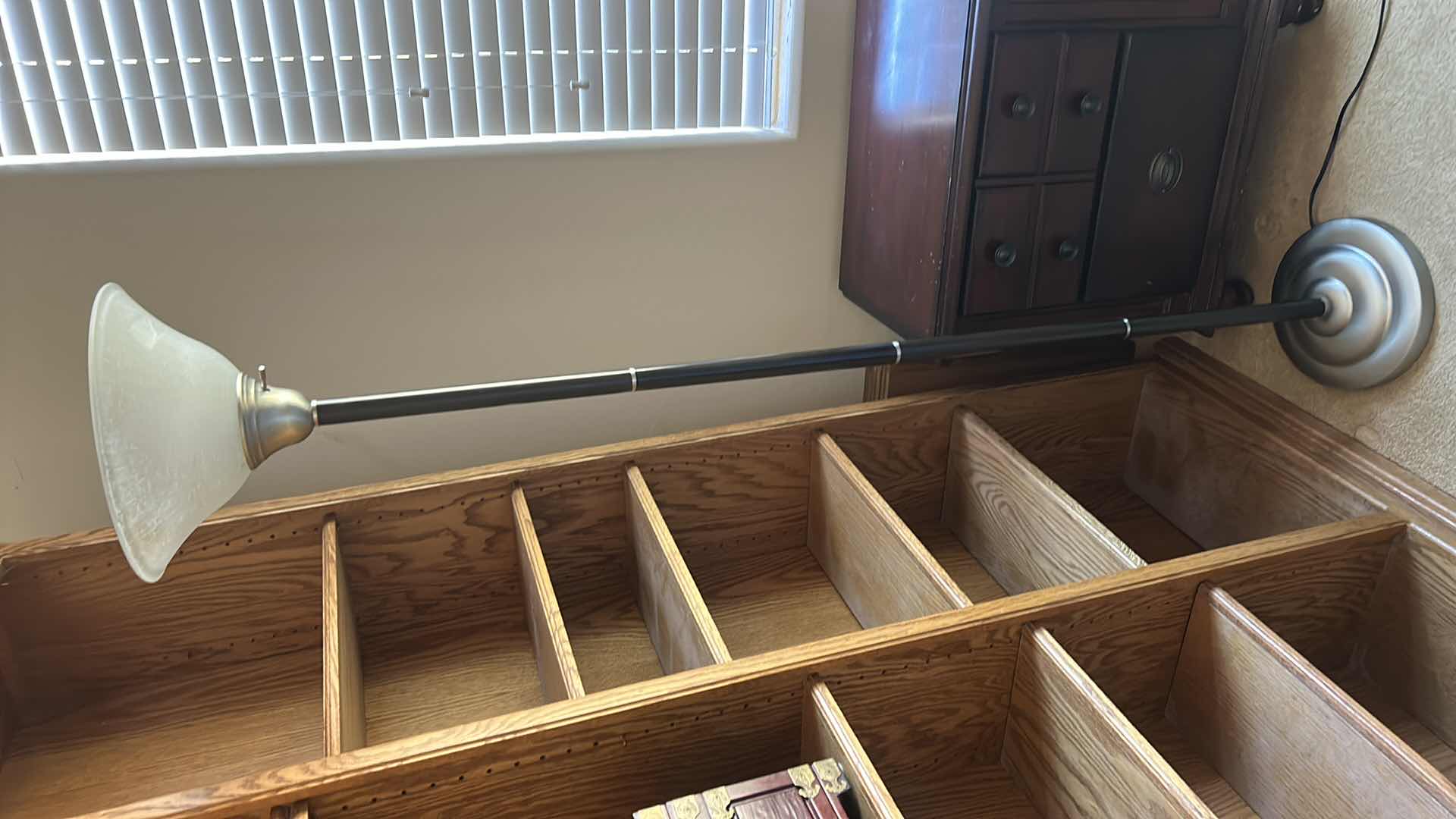 Photo 1 of BLACK AND CHROME 6’ FLOOR LAMP