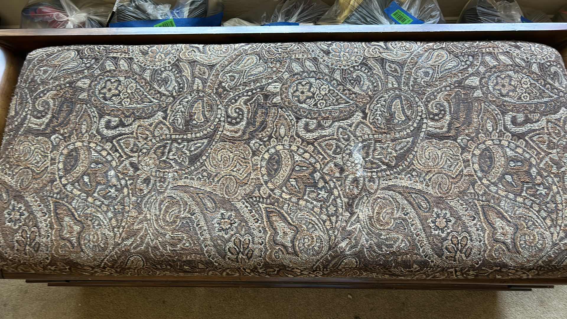 Photo 1 of CEDAR LINED CHEST / BENCH WITH UPHOLSTERED CUSHION 53” x 19” x 24”