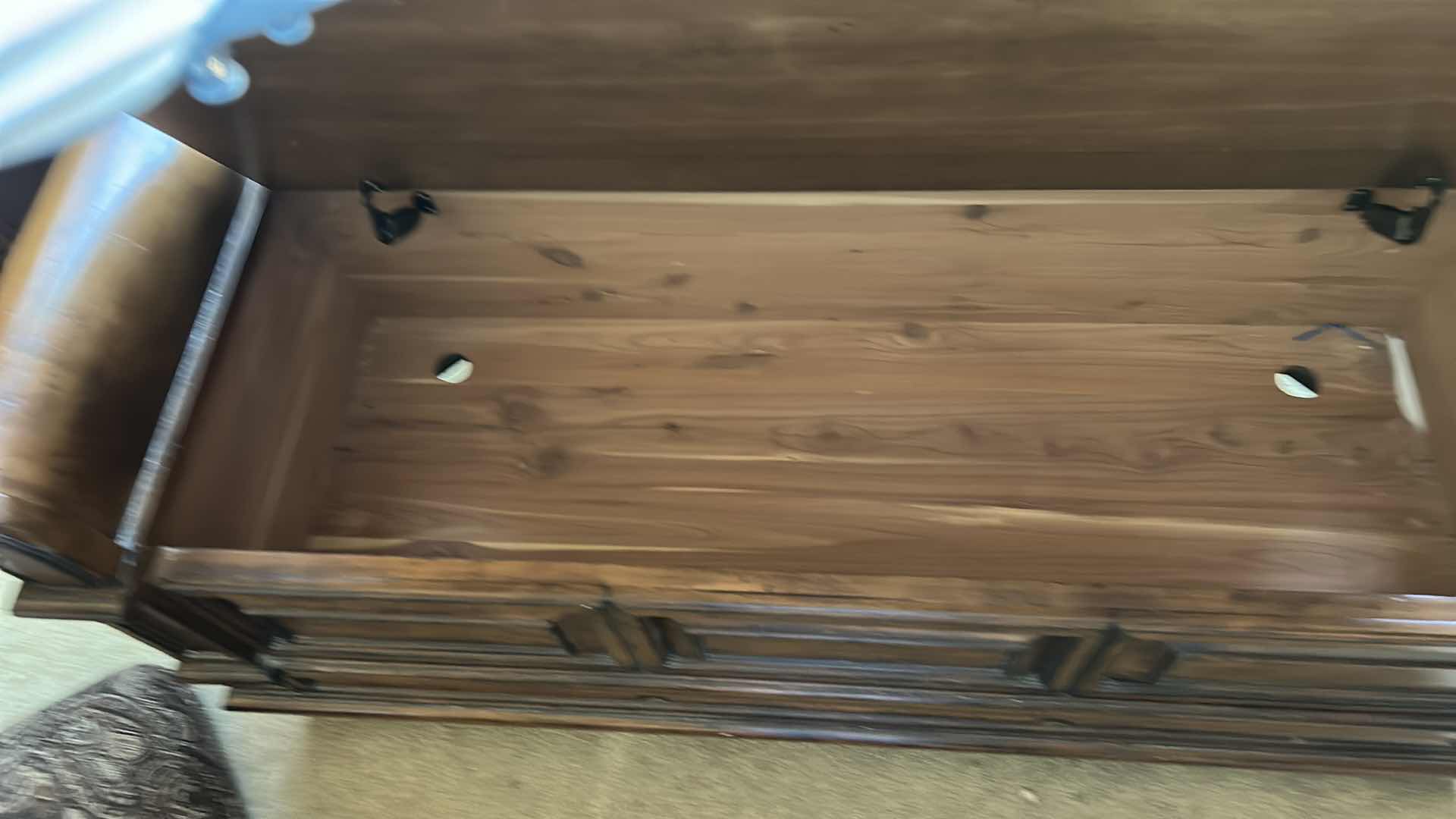Photo 1 of CEDAR LINED CHEST / BENCH WITH UPHOLSTERED CUSHION 53” x 19” x 24”