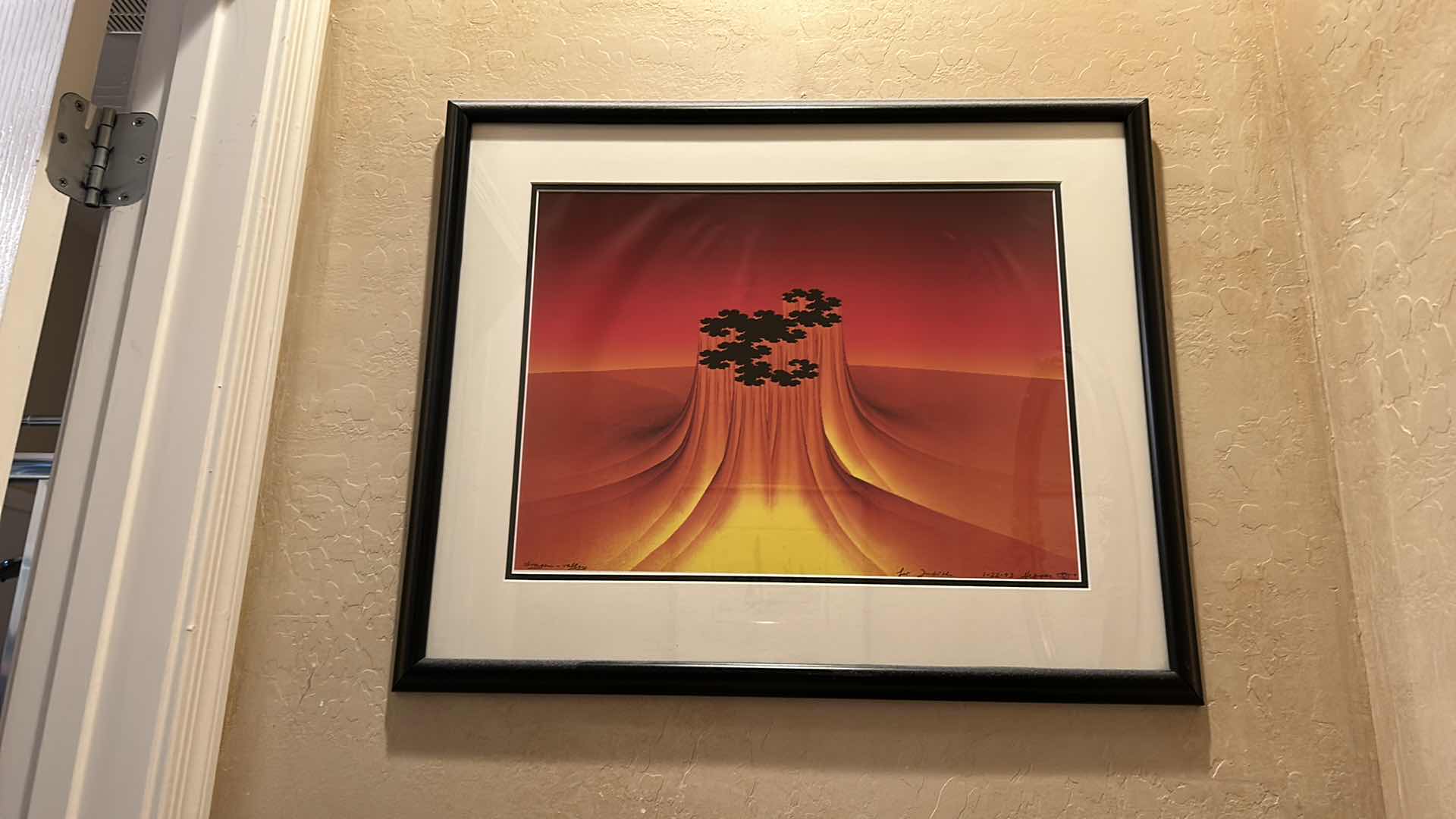 Photo 1 of ARTIST SIGNED AND DATED “DRAGON VALLEY” ARTWORK FRAMED 25” x 21”