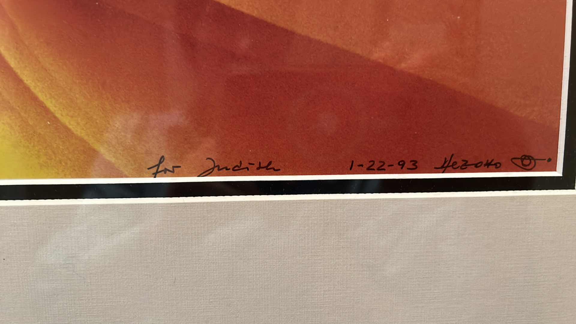 Photo 1 of ARTIST SIGNED AND DATED “DRAGON VALLEY” ARTWORK FRAMED 25” x 21”