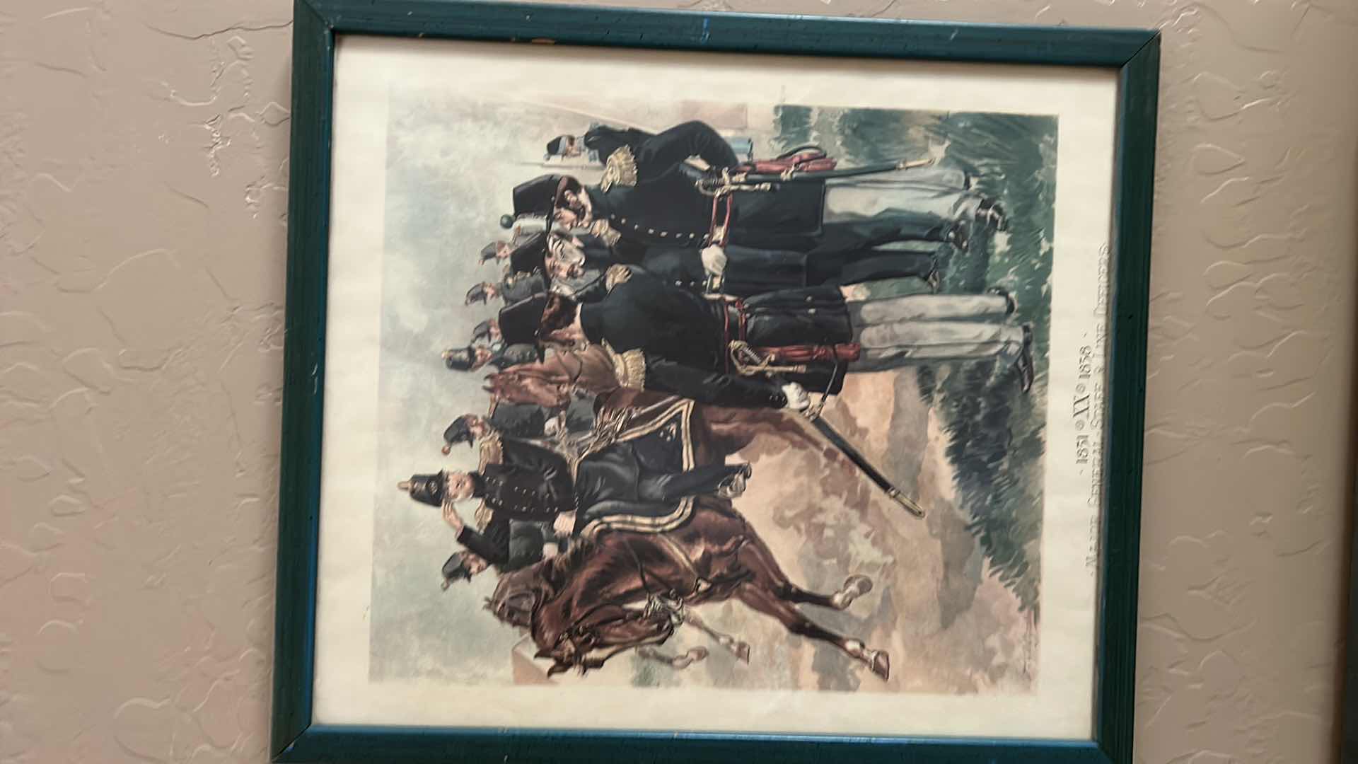 Photo 1 of 2 - VINTAGE MILITARY ARTWORK FRAMED14 1/2“ x 16 1/2“