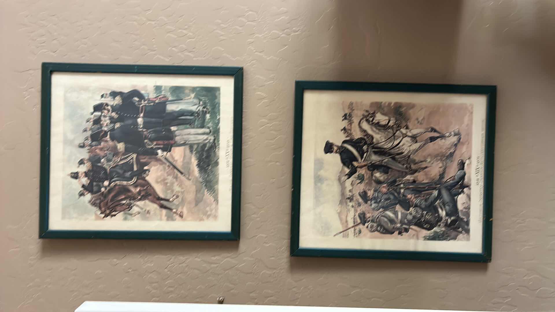 Photo 1 of 2 - VINTAGE MILITARY ARTWORK FRAMED14 1/2“ x 16 1/2“