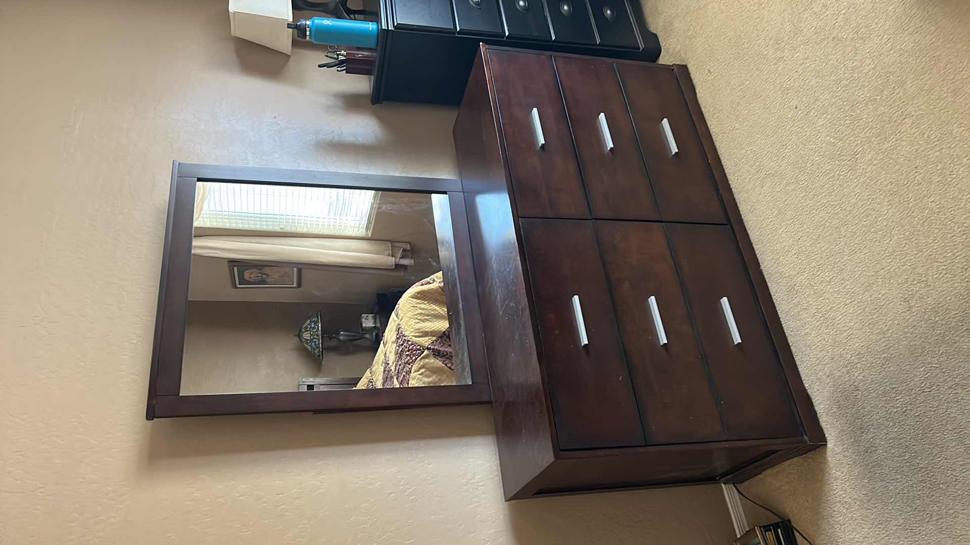 Photo 1 of 6 DRAWER DRESSER AND MIRROR 58 x 8 teen by 32 1/2