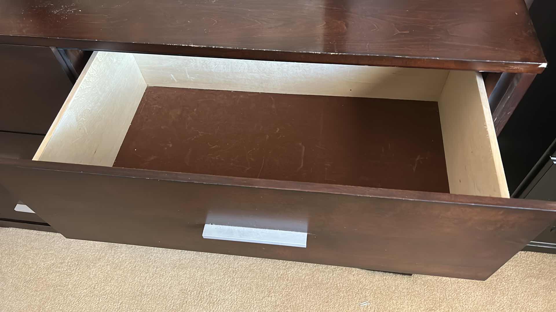 Photo 1 of 6 DRAWER DRESSER AND MIRROR 58 x 8 teen by 32 1/2