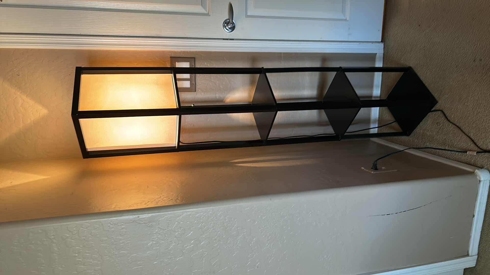 Photo 1 of ASIAN INSPIRED FLOOR LAMP WITH SHELVES 10” x 10” x 62 1/2”