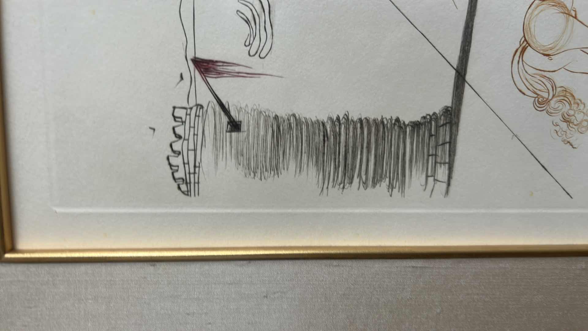 Photo 1 of ARTIST SIGNED AND NUMBERED  SALVADOR DALI "PARIS AND HELEN OF TROY LOVES", FRAMED ARTWORK 22 1/2” x 30”
$2,000.