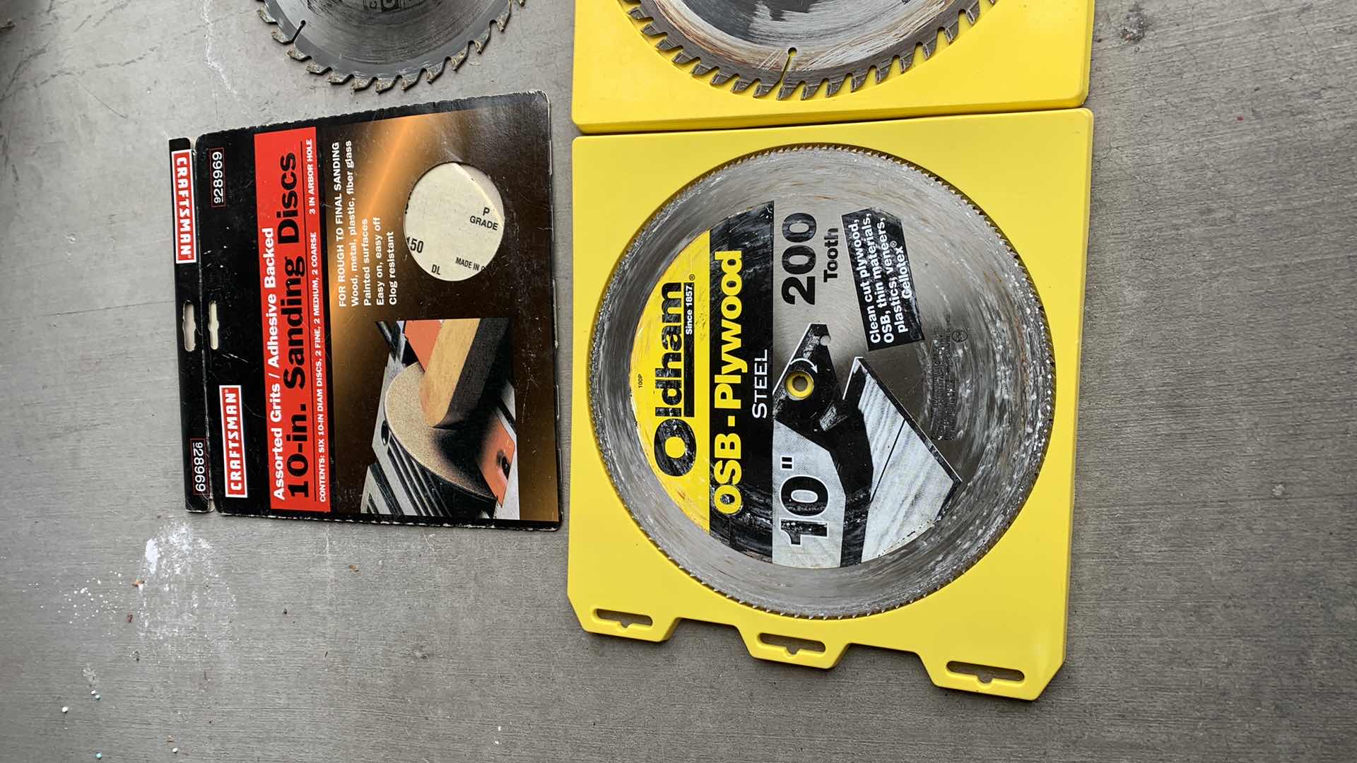 Photo 1 of SAW BLADES AND SANDING DISCS TEN INCH