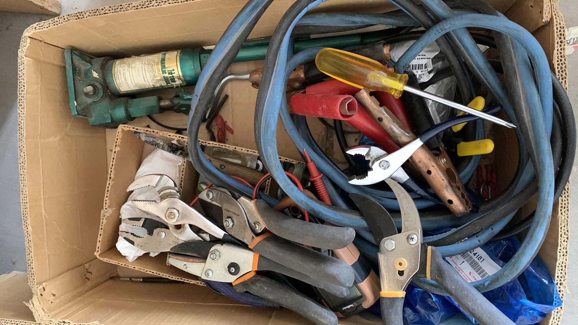 Photo 1 of CAR JACK, HAMMER AND ASSORTED TOOLS