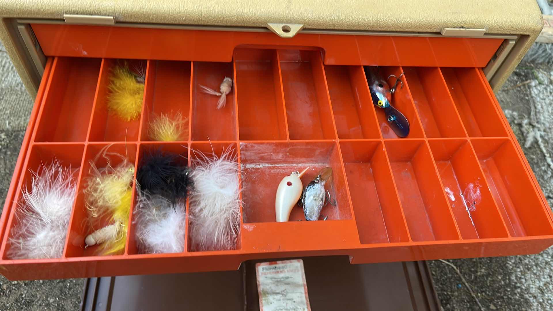 Photo 1 of VINTAGE FISHING TACKLE BOX