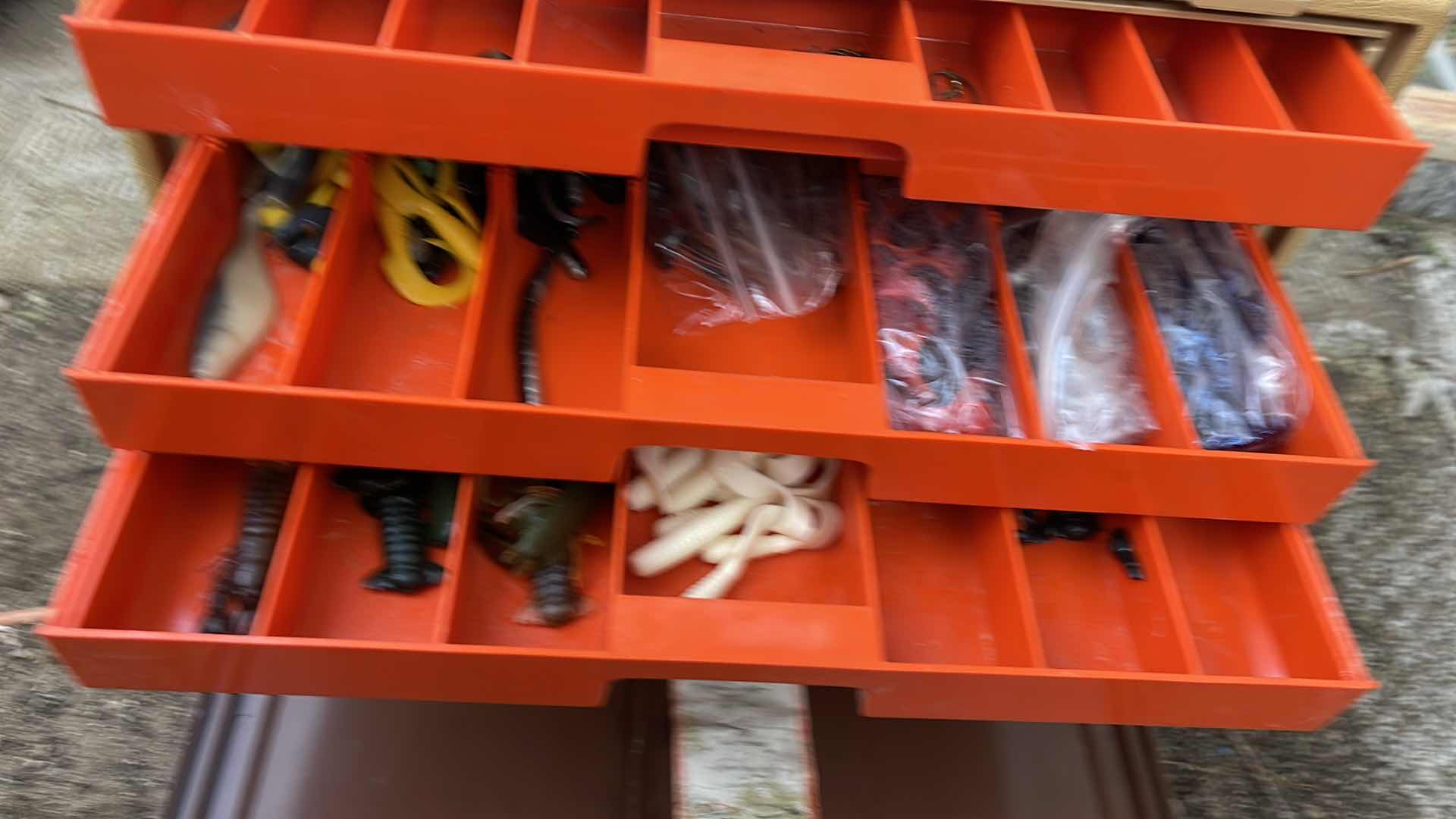 Photo 1 of VINTAGE FISHING TACKLE BOX