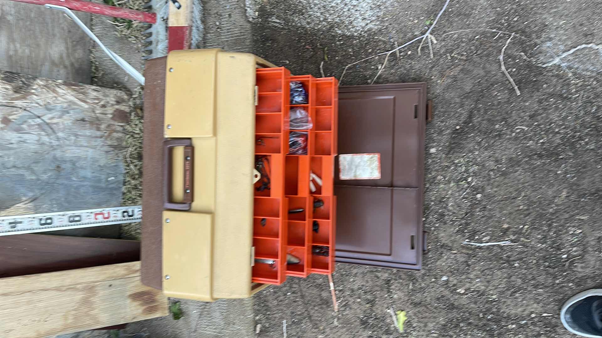 Photo 1 of VINTAGE FISHING TACKLE BOX