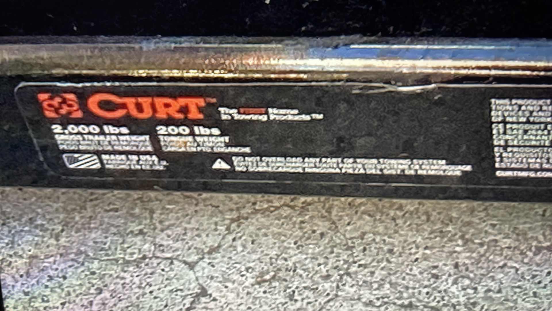 Photo 1 of CURT TRAILER HITCH