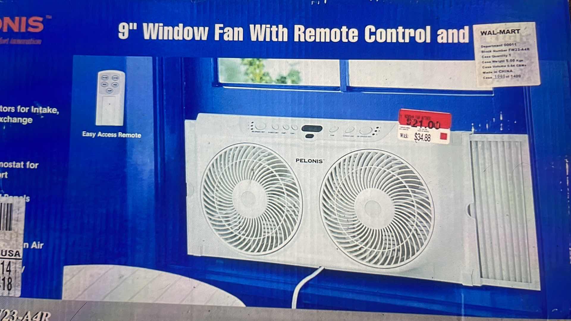 Photo 1 of PELONIS 9” WINDOW FAN W/ REMOTE