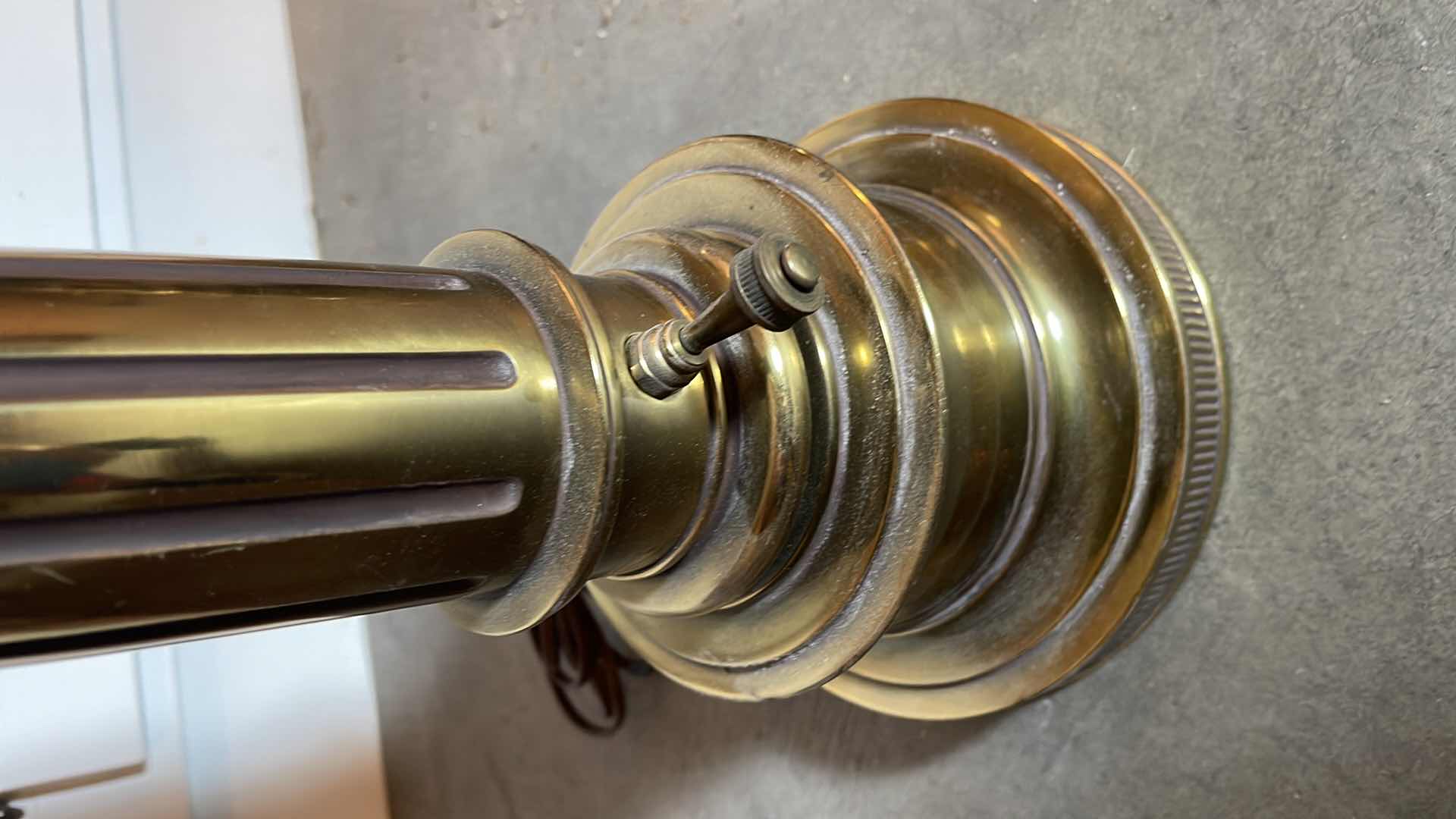 Photo 1 of 2- ART DECO BRASS LAMPS   H24"