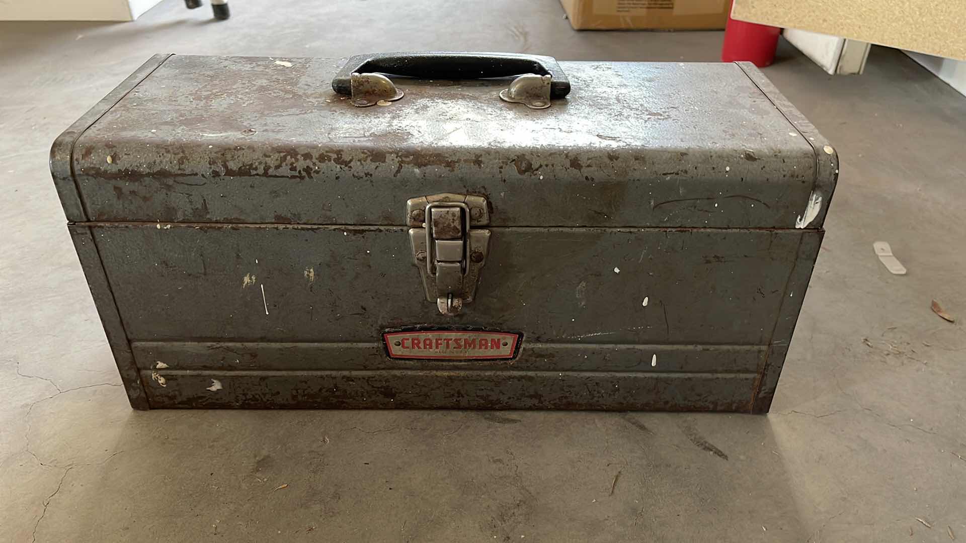 Photo 1 of CRAFTSMAN VINTAGE TOOLBOX WITH SOME TOOLS.