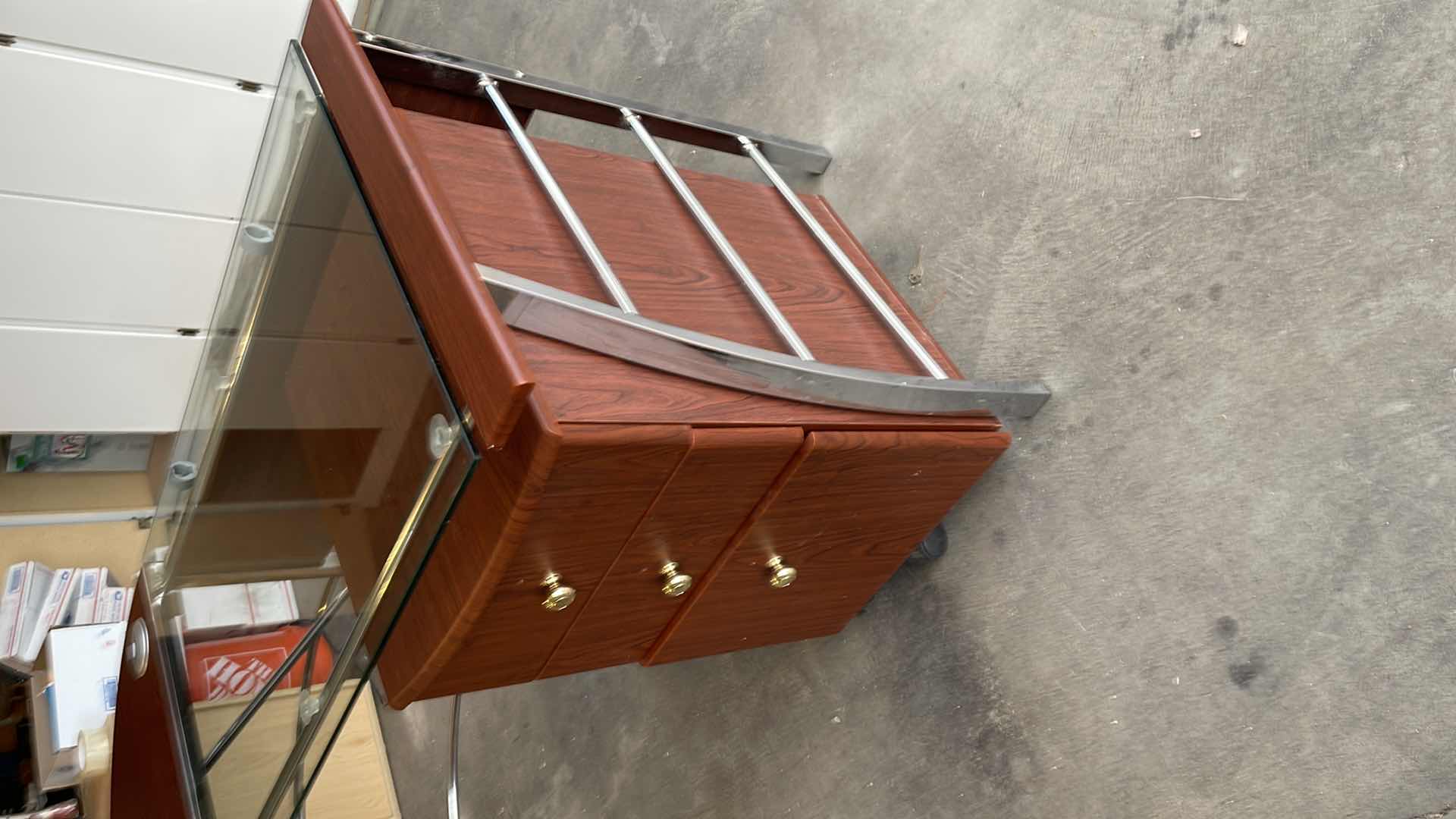 Photo 1 of DESK & FILING CABINET 62x25x30