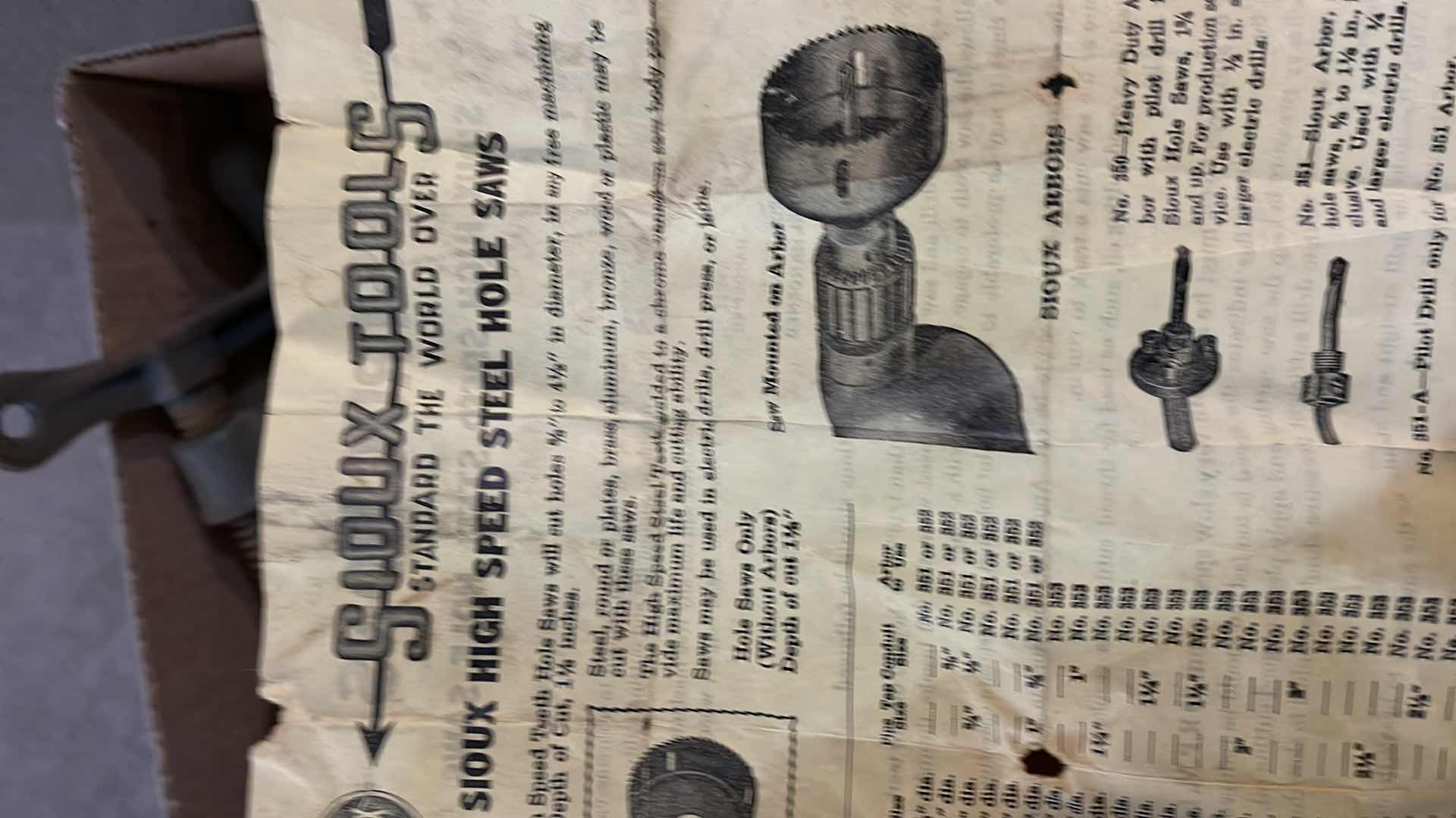 Photo 1 of 10-SIOUX HIGH SPEED STEEL HOLE SAWS