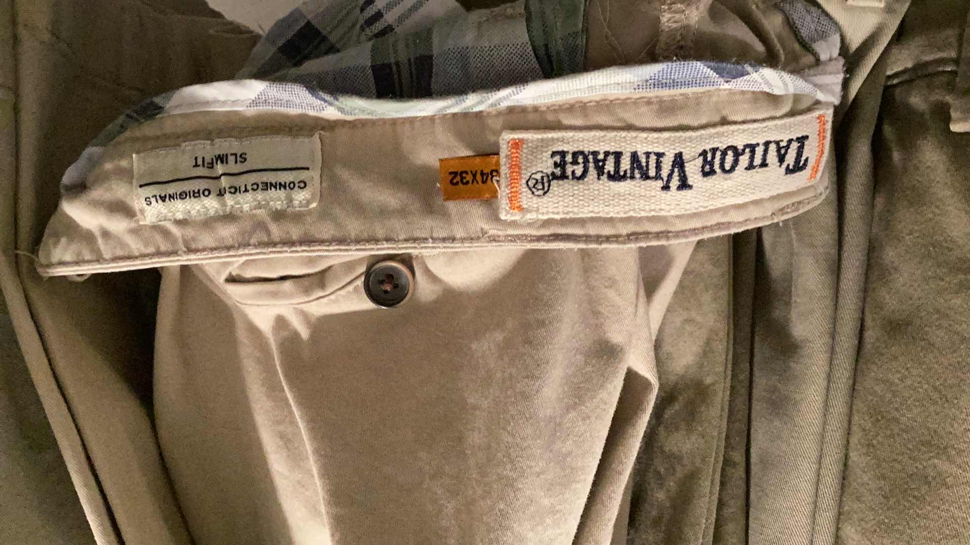 Photo 1 of MENS KHAKI DRESS PANTS-SIZE 34- SOME DESIGNER - DOCKERS-TAYLOR, VINTAGE-APT.9 & MORE 