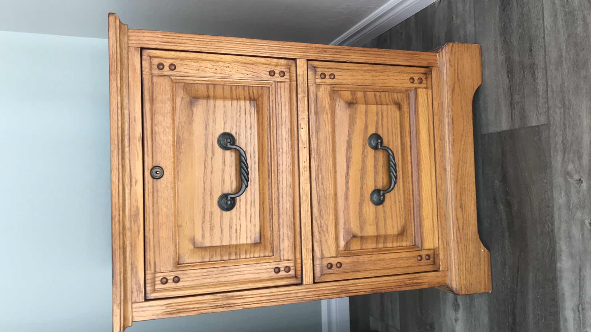 Photo 1 of GOLDEN OAK TRADITIONAL FILE CABINET 21”x25”x30”- MORE OF THIS COLLECTION IN AUCTION -BUYER TO REMOVE FROM SECOND FLOOR-  VERY HEAVY- BRING HELP! 