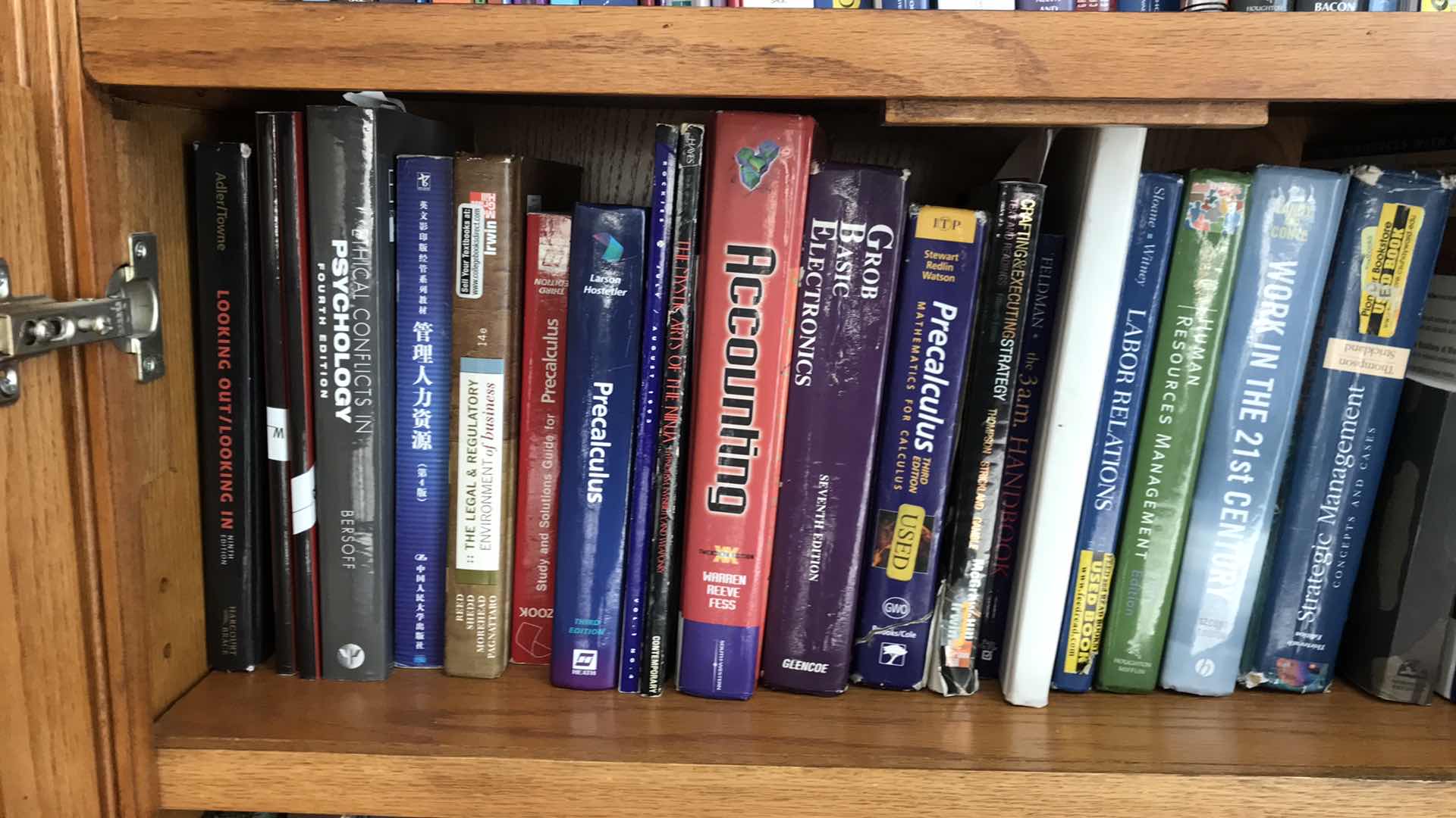Photo 1 of 2 SHELVES OF BOOKS - CABINET NOT INCLUDED 
