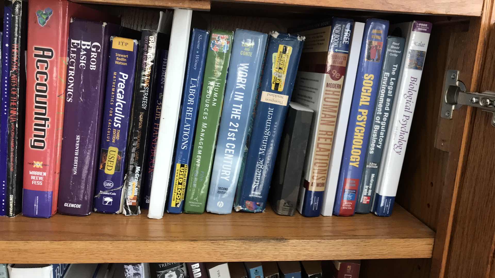 Photo 1 of 2 SHELVES OF BOOKS - CABINET NOT INCLUDED 