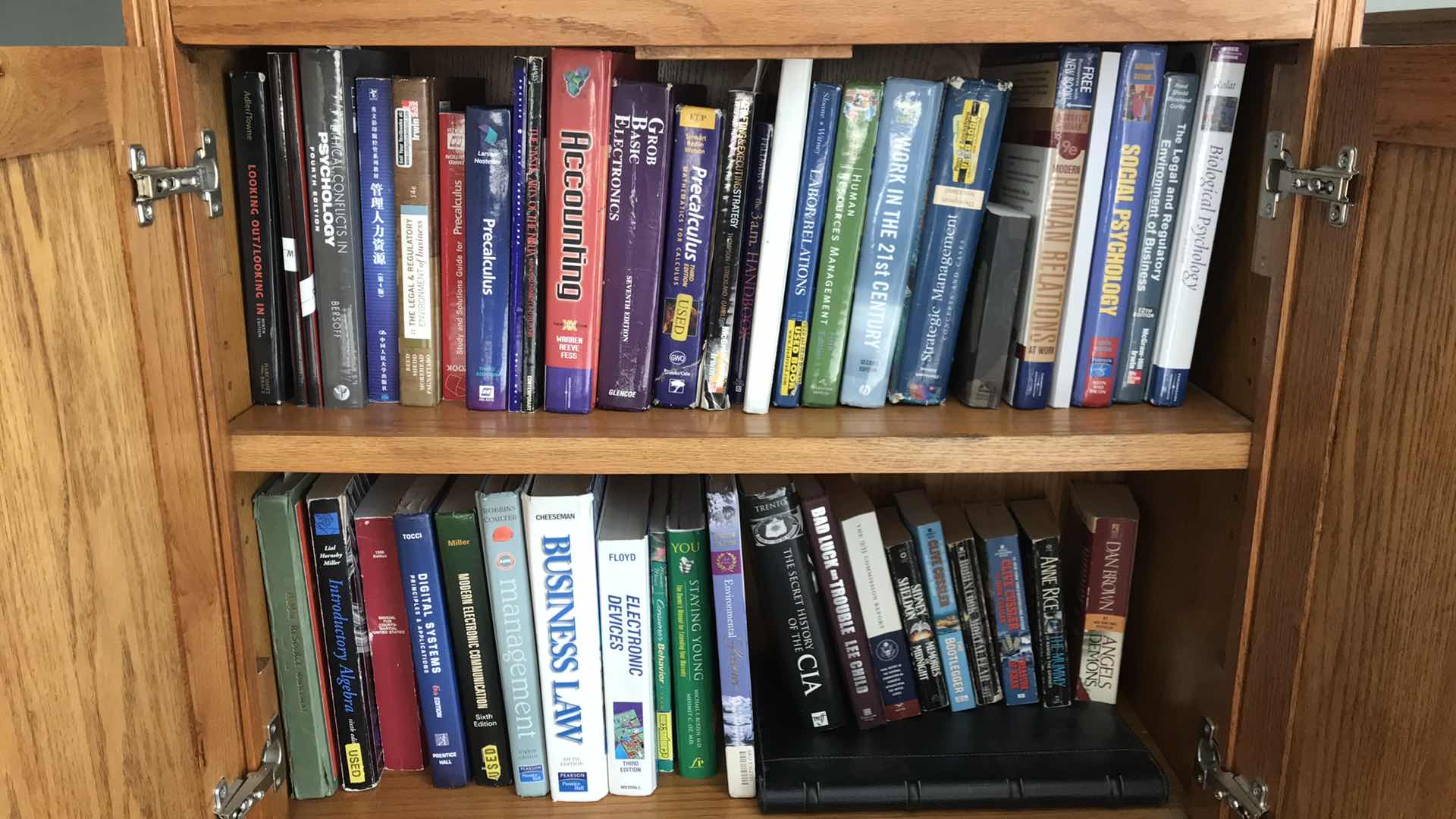 Photo 1 of 2 SHELVES OF BOOKS - CABINET NOT INCLUDED 