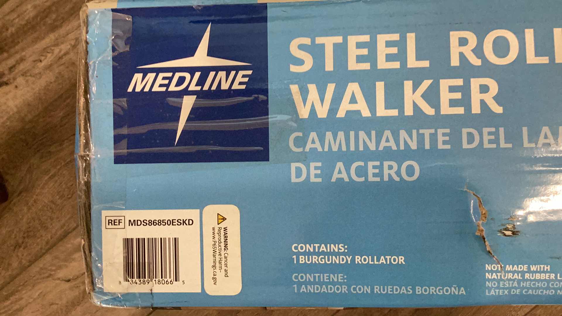 Photo 2 of MEDLINE STEEL ROLLING WALKER NIB