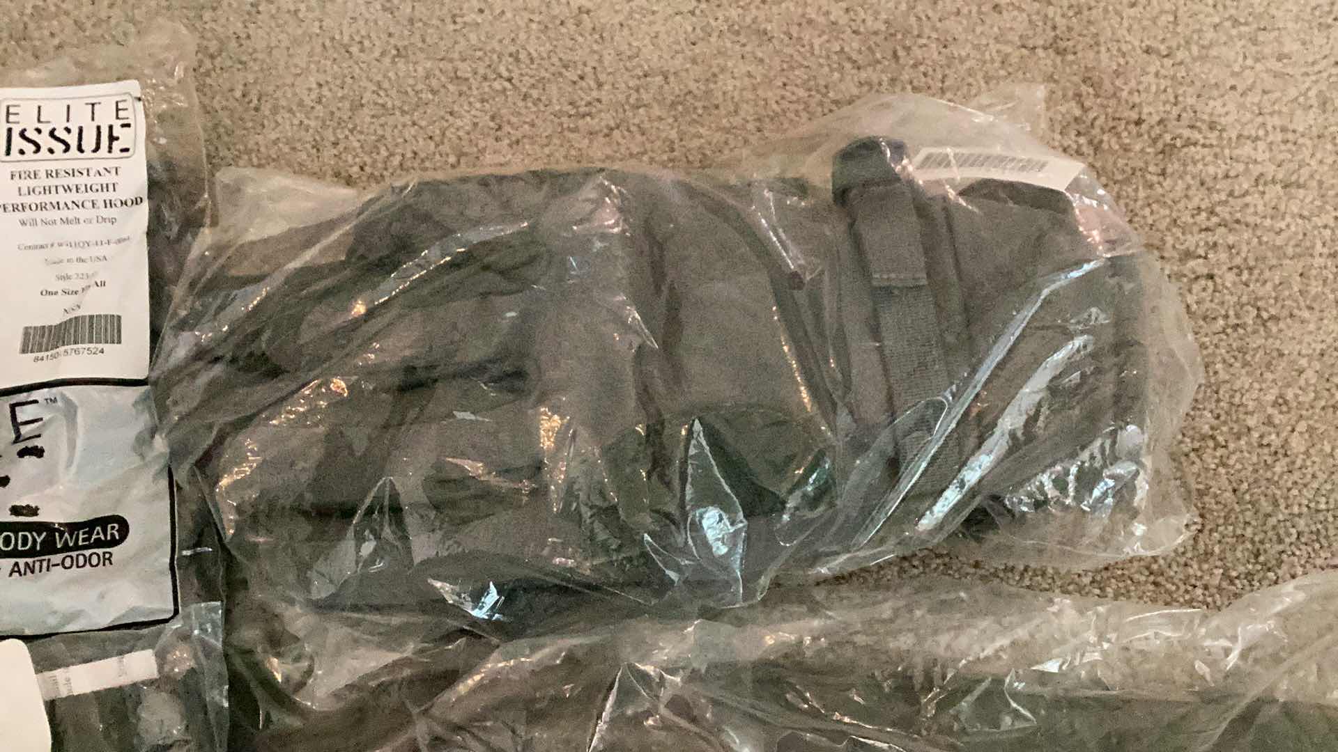 Photo 1 of MILITARY AUTHENTIC GRADE GLOVES, BLADDER HYDRATION PACK, STRAP EYEWEAR RETENTION, FIRE RESISTANT LIGHTWEIGHT HOOD.