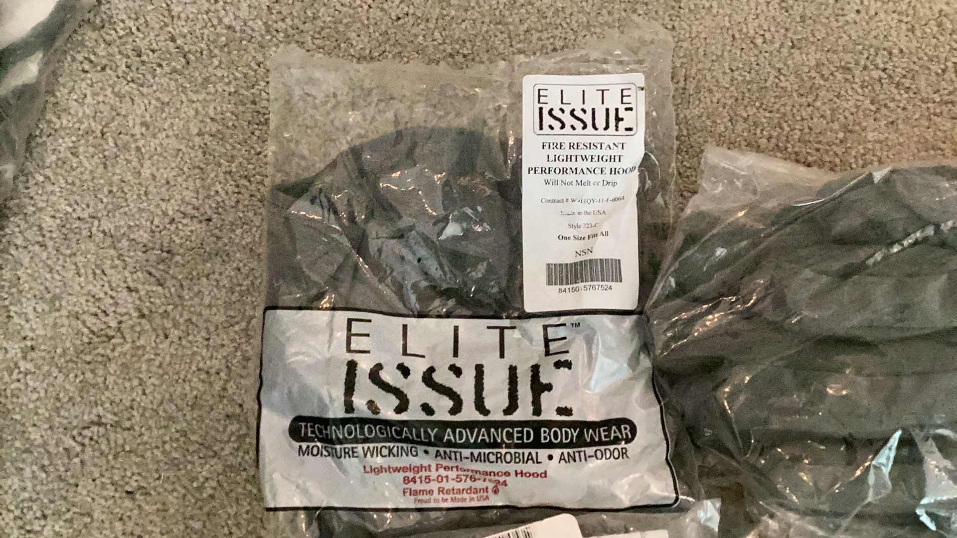 Photo 1 of MILITARY AUTHENTIC GRADE GLOVES, BLADDER HYDRATION PACK, STRAP EYEWEAR RETENTION, FIRE RESISTANT LIGHTWEIGHT HOOD.