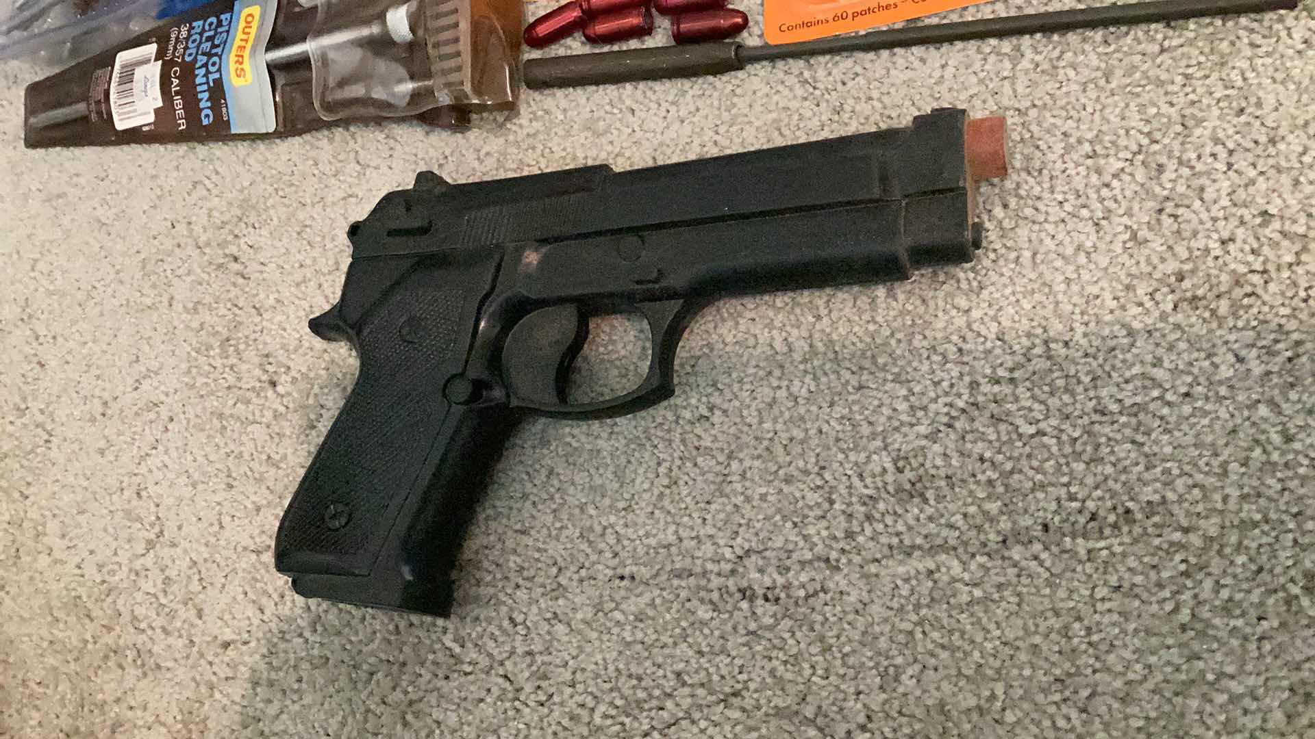 Photo 1 of MILITARY ISSUED  GUN CLEANING / MAINTENANCE TOOLS, AND RUBBER TRAINING GUN.