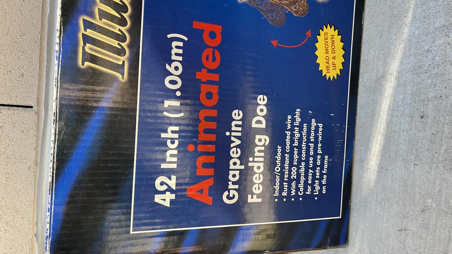 Photo 1 of ILLUMINATED 42” ANIMATED GRAPVINE FEEDING DOE