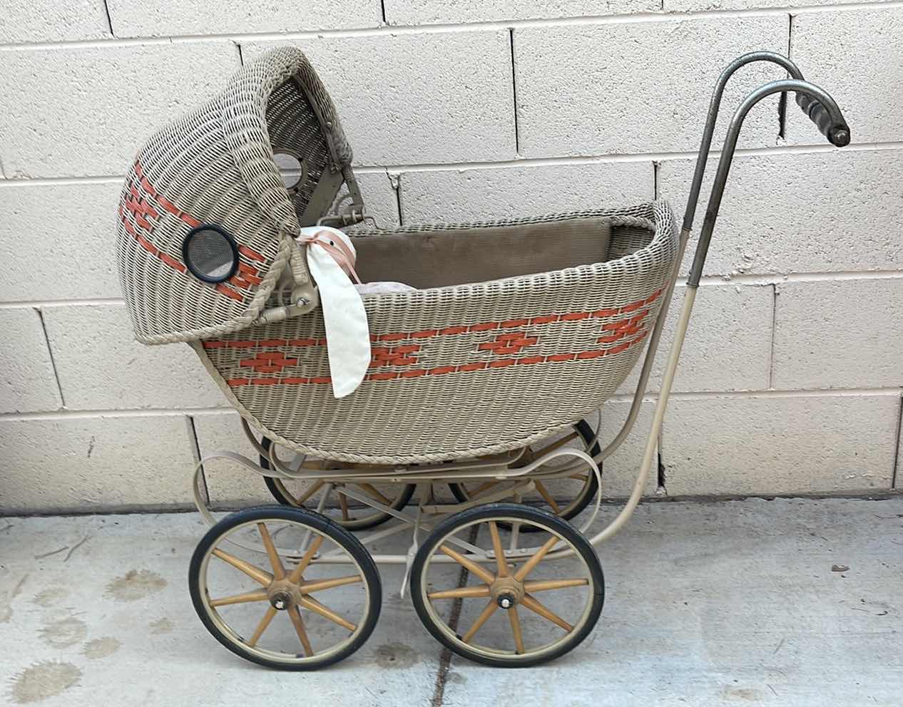 Photo 1 of VINTAGE WICKER BUGGY 12”x33”x31”