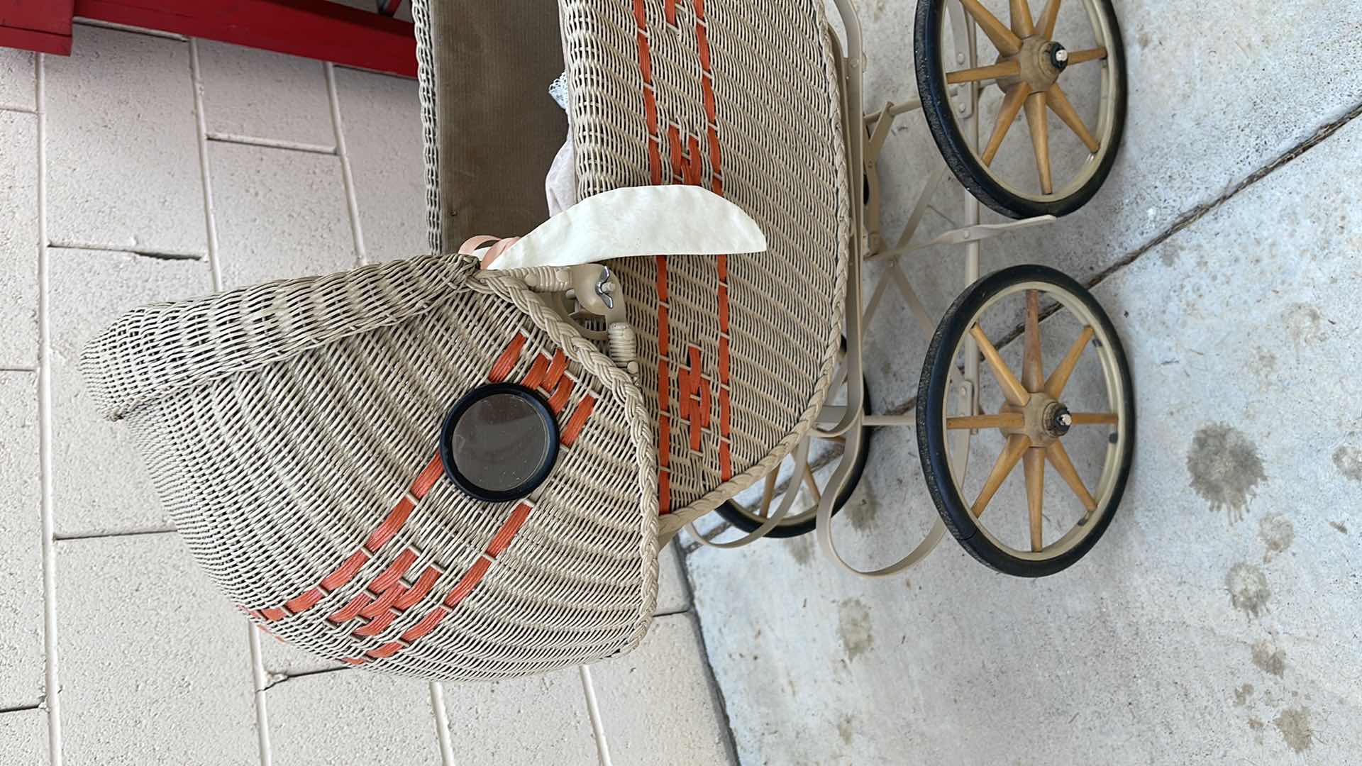 Photo 1 of VINTAGE WICKER BUGGY 12”x33”x31”