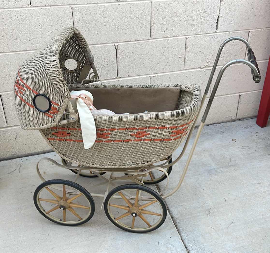Photo 1 of VINTAGE WICKER BUGGY 12”x33”x31”