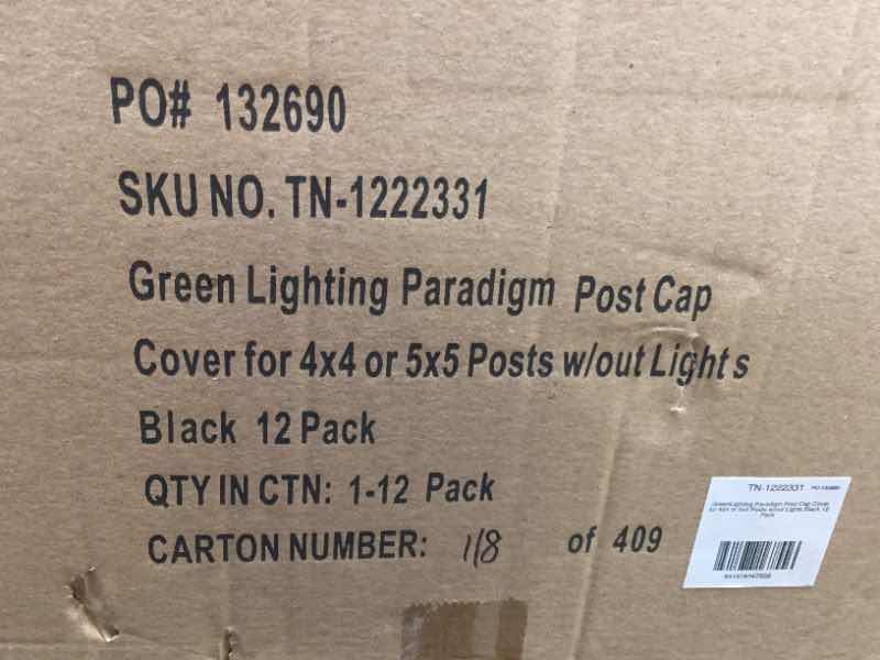 Photo 1 of GREENLIGHTING 12 PACK PARADIGM POST CAP COVER FOR 4x4 NOMINAL WOOD POST - BROWN