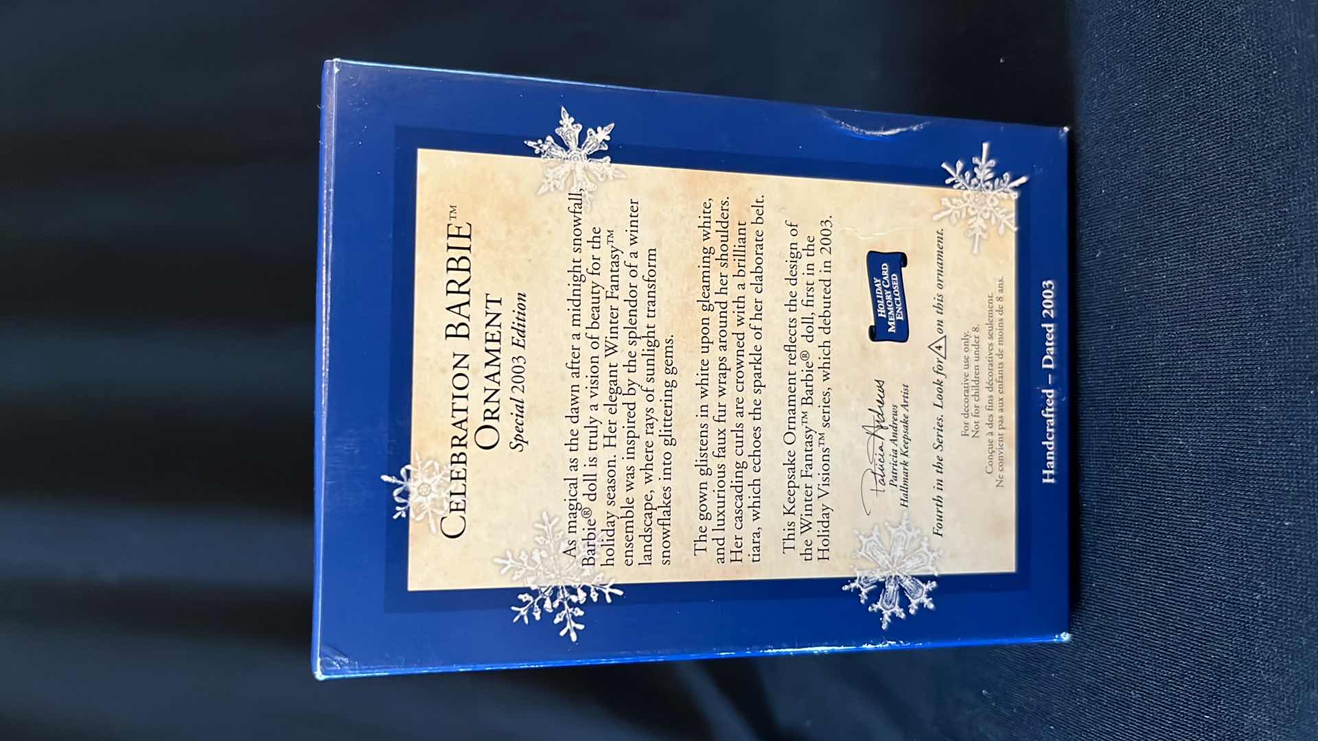 Photo 1 of HALLMARK KEEPSAKE SPECIAL 2003 EDITION CELEBRATION BARBIE ORNAMENT 