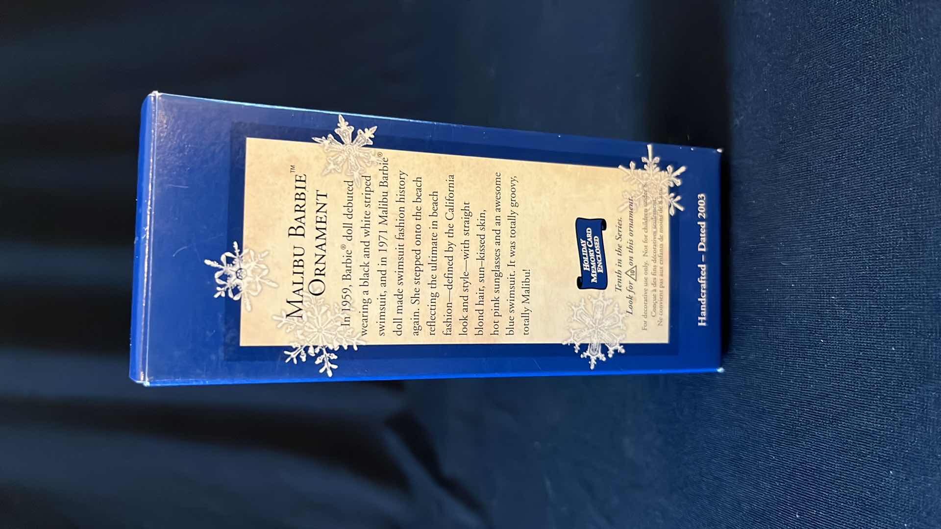 Photo 1 of HALLMARK KEEPSAKE MALIBU BARBIE ORNAMENT