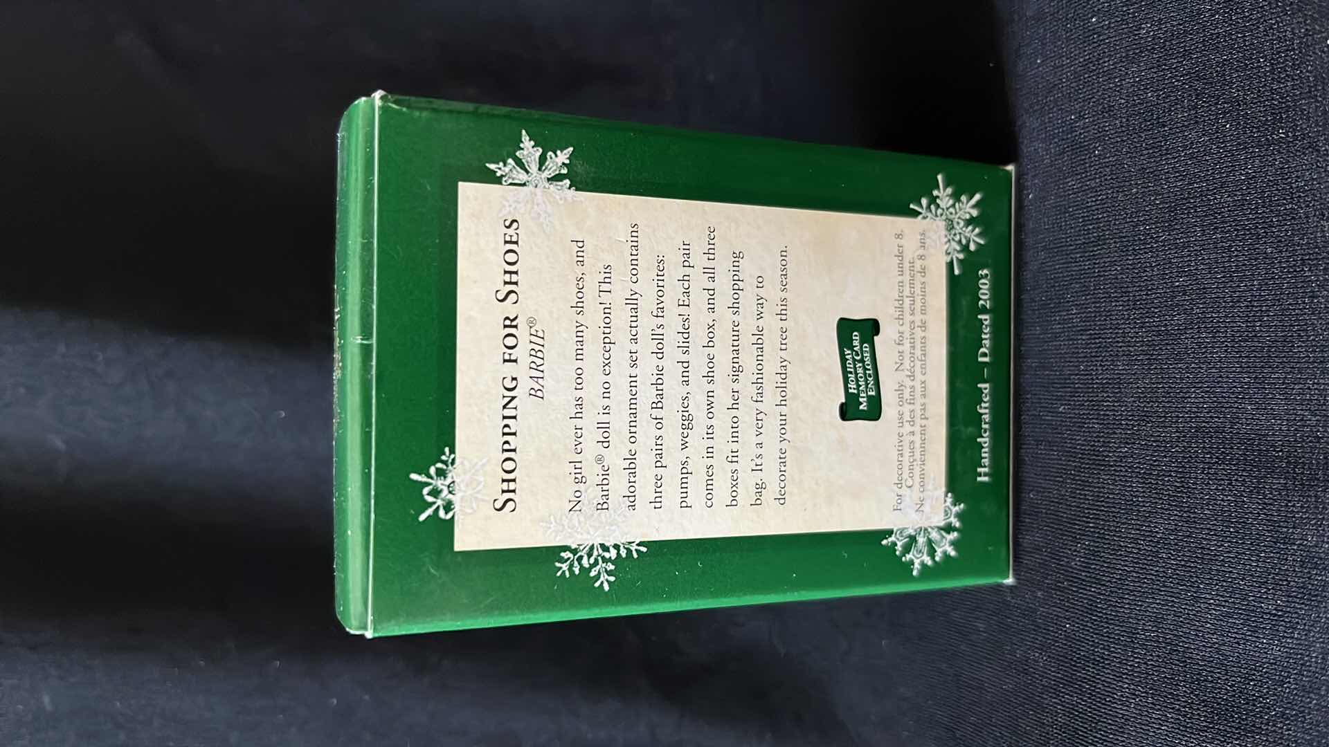 Photo 1 of HALLMARK KEEPSAKE SHOPPING FOR SHOES BARBIE ORNAMENT 2002