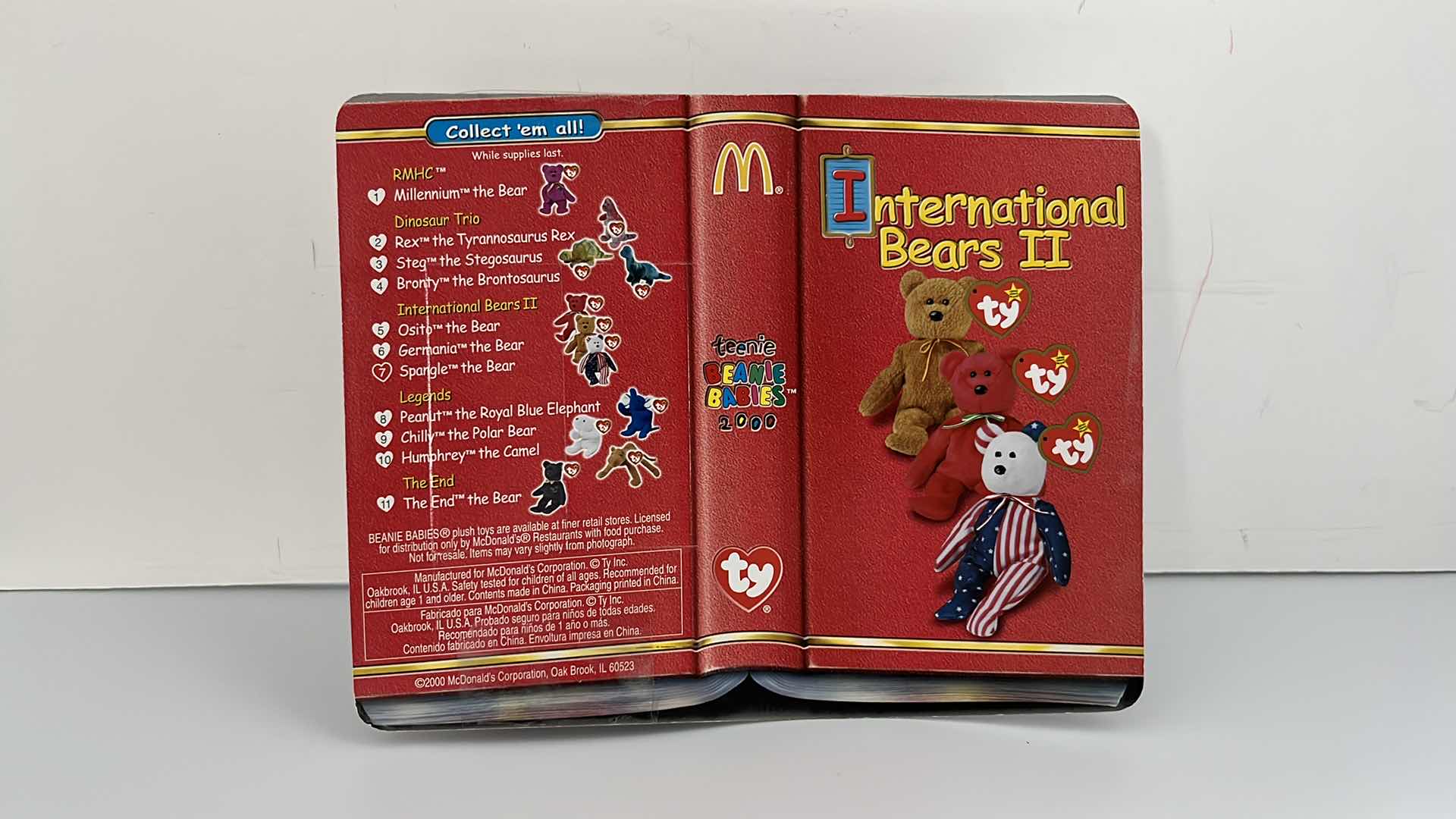 Photo 1 of TY MCDONALD’S TEENIE BEANIE BABIES PLUSH TOY INTERNATIONAL BEARS II OSITO, SPANGLE, GERMANIA 2000