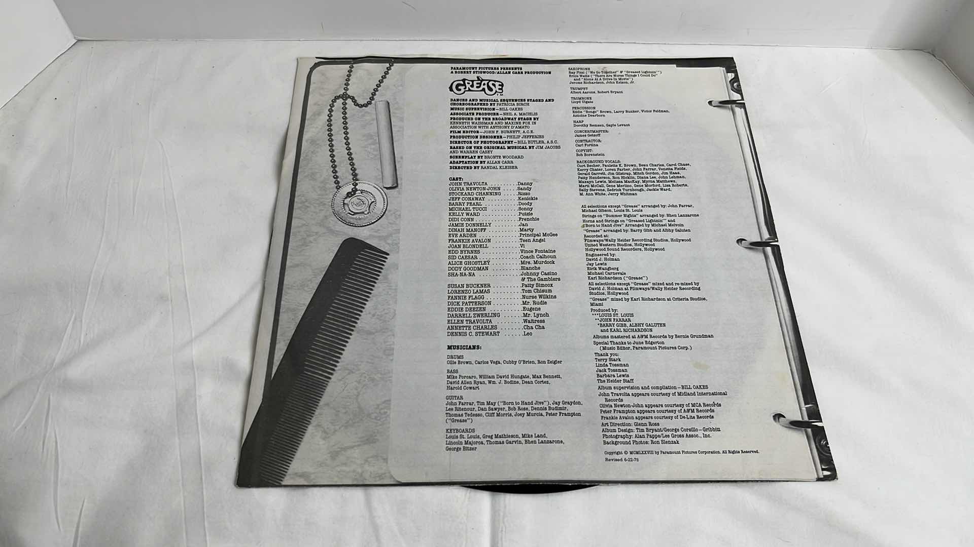 Photo 1 of GREASE THE ORIGINAL SOUNDTRACK 1978 VINYL ALBUM 